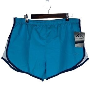 Pure Athletic Dritek Performance Teal Blue Inside Panty Shorts Women's Large NEW